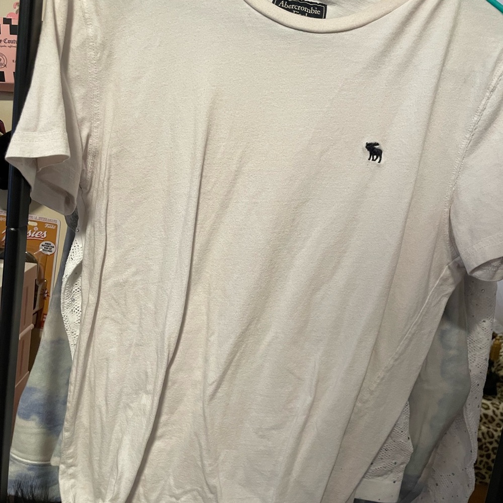 Abercrombie & Fitch White Men's Shirt